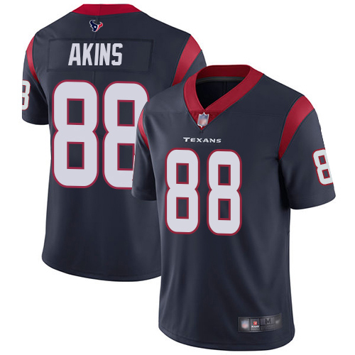 Houston Texans Limited Navy Blue Men Jordan Akins Home Jersey NFL Football #88 Vapor Untouchable->houston texans->NFL Jersey